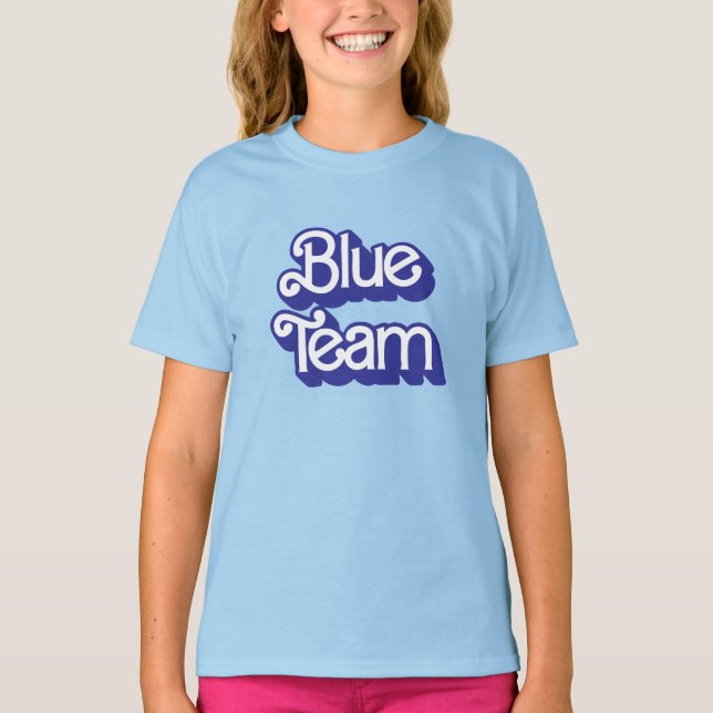 Camisa de equipo azul de guerra de color (Anverso)