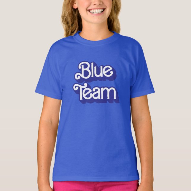 Camisa de equipo azul de guerra de color (Anverso)