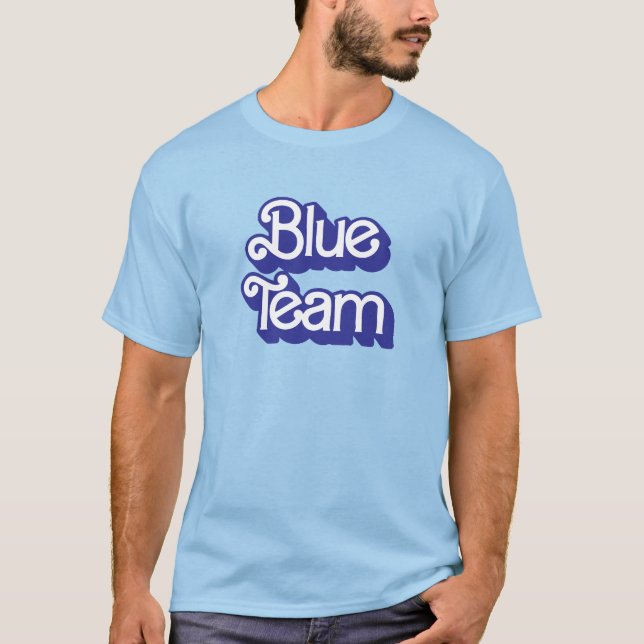 Camisa de equipo azul de guerra de color (Anverso)