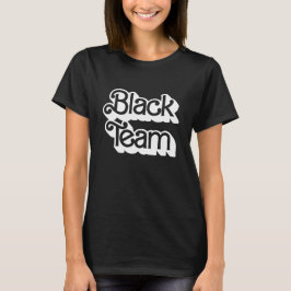 Camisa de equipo negro de guerra de color