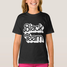 Camisa de equipo negro de guerra de color