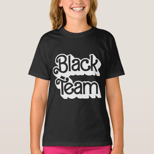 Camisa de equipo negro de guerra de color (Anverso)