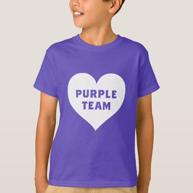Camisa de equipo púrpura de guerra de color (Anverso)