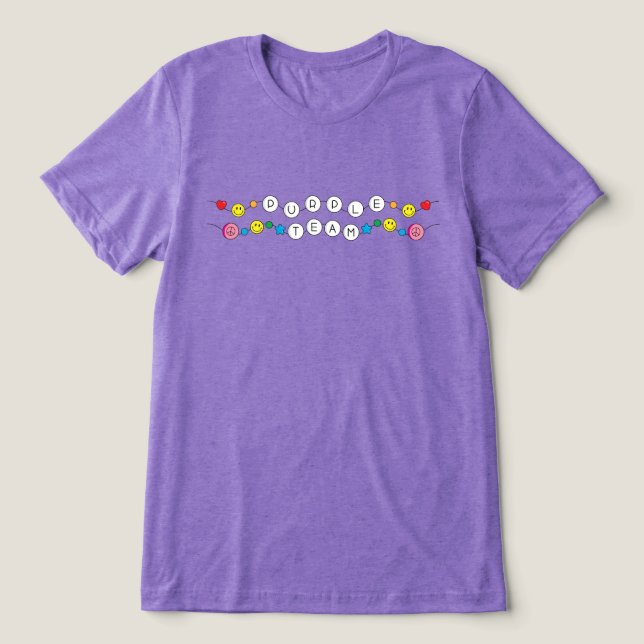 Camisa de equipo púrpura de guerra de color (Diseño delantero )