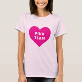 Camisa de equipo rosa de guerra de color