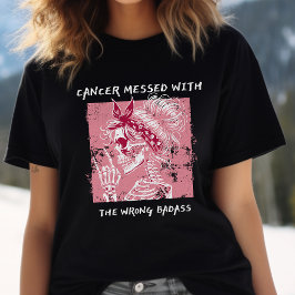 Camisa de esqueleto de cinta rosa, lucha contra el