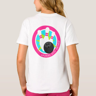 Camisa de evento Neon Bowling con nombre en bolsil