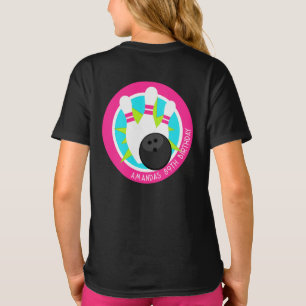Camisa de evento Neon Bowling con nombre en bolsil