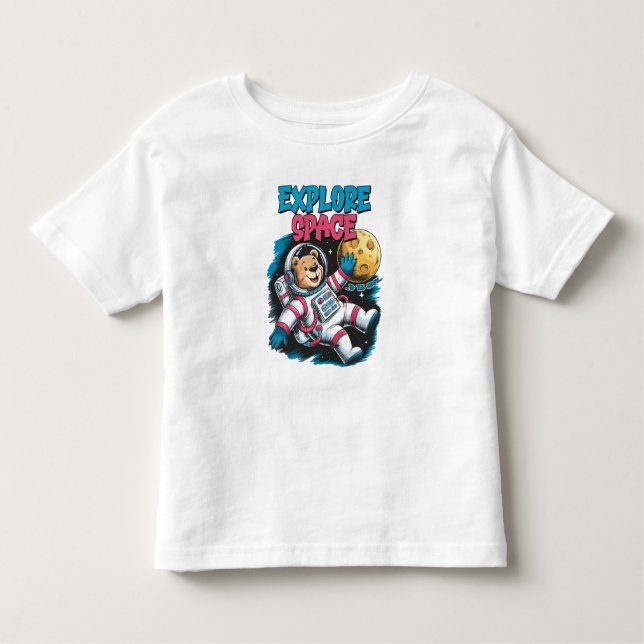 Camisa de exploración espacial para niños y chicas (Anverso)