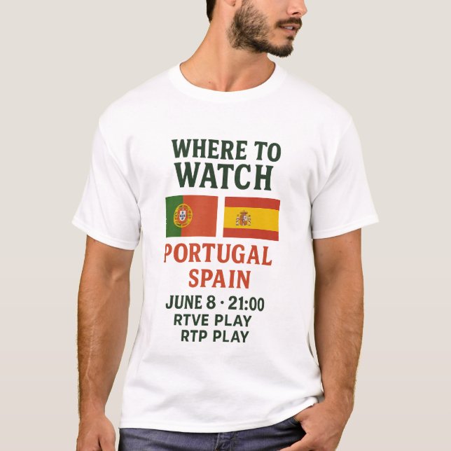 Camisa de fans del partido Portugal vs España (Anverso)