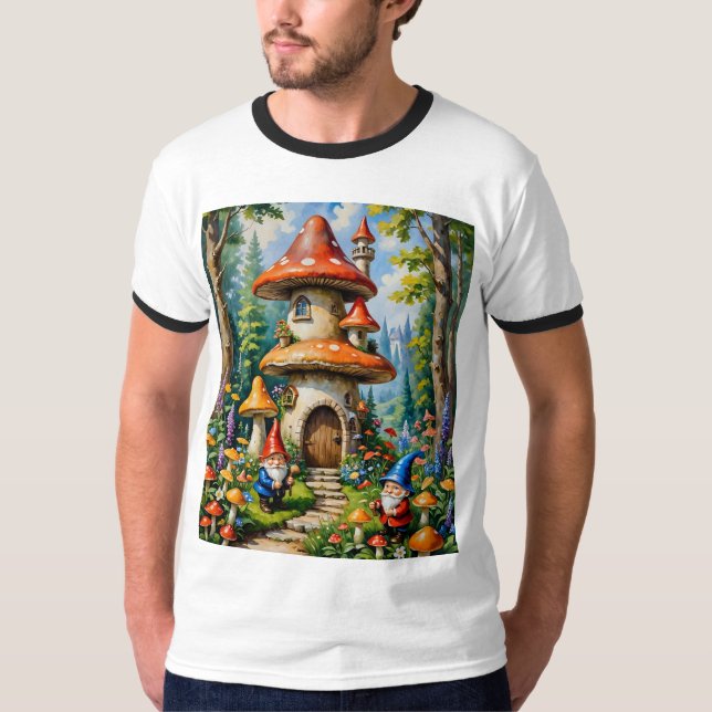 Camisa de fantasía de hongos de hongo Gnome (Anverso)