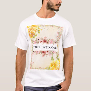 Camisa de fiesta de boda de flores de acuarela rom