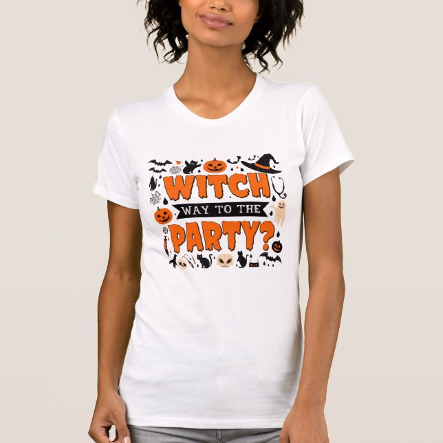 Camisa de Fiesta de brujas de Halloween para hombr (Anverso)
