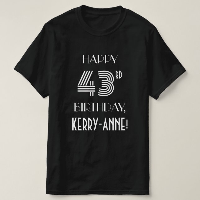 Camisa de fiesta de cumpleaños 43 inspirada en el  (Diseño del anverso)