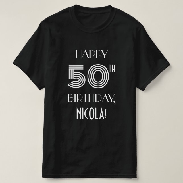 Camisa de fiesta de cumpleaños 50 inspirada en el  (Diseño del anverso)