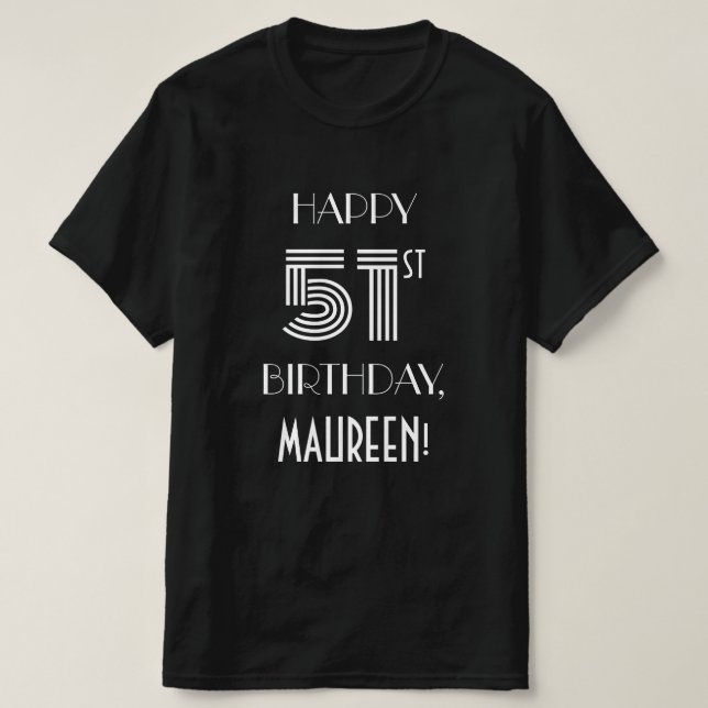 Camisa de fiesta de cumpleaños 51 inspirada en el  (Diseño del anverso)