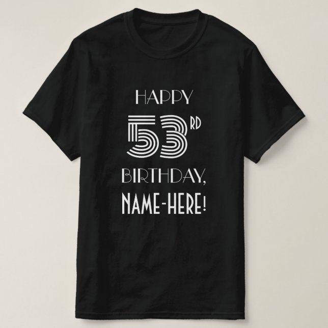 Camisa de fiesta de cumpleaños 53 inspirada en el  (Diseño del anverso)