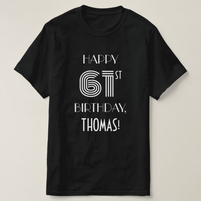 Camisa de fiesta de cumpleaños 61 inspirada en el  (Diseño del anverso)