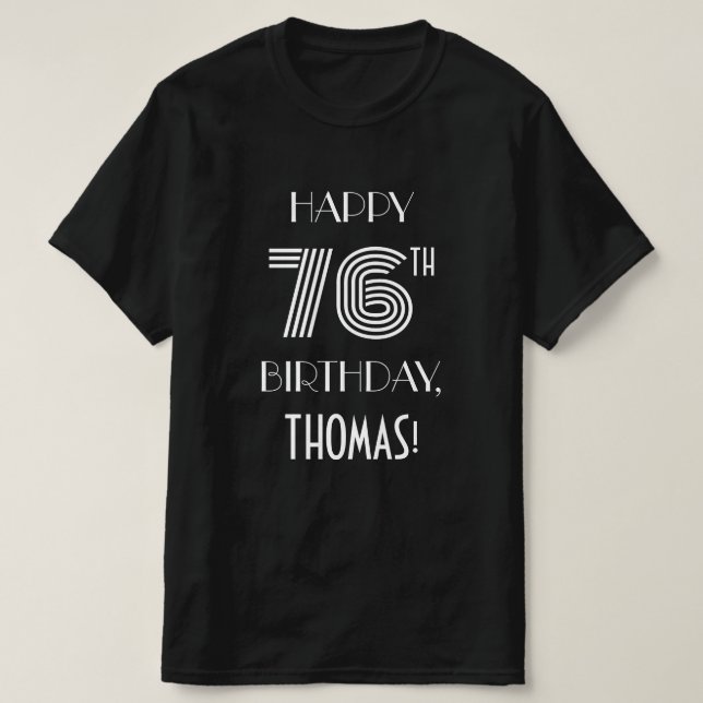 Camisa de fiesta de cumpleaños 76 inspirada en el  (Diseño del anverso)