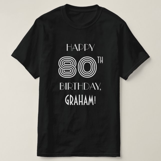 Camisa de fiesta de cumpleaños 80 inspirada en el  (Diseño del anverso)