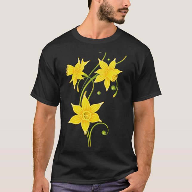 Camisa de flor de narciso Diseño de primavera de P (Anverso)