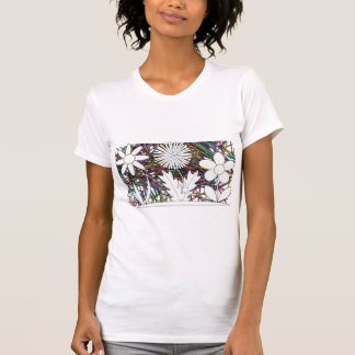 camisa de flores de los lápices para mujeres