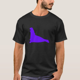 Camisa de foco elefante púrpura eléctrica