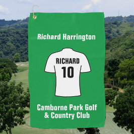 Camisa de fútbol con toalla de golf blanca