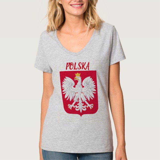 Camisa de fútbol Escudo Polska (Polonia) (Anverso)