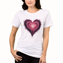 camisa de galaxia de corazón cósmica