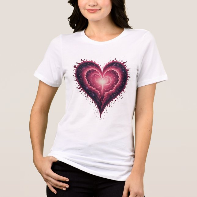 camisa de galaxia de corazón cósmica (Anverso)