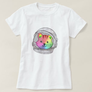 Camisa de gato Astro Rainbow - Tee de espacio noct