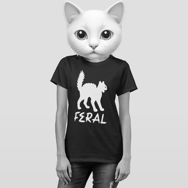 CAMISA DE GATO KITTY PUNK GÓTICO FERAL (FERAL GOTH PUNK KITTY CAT SHIRT)