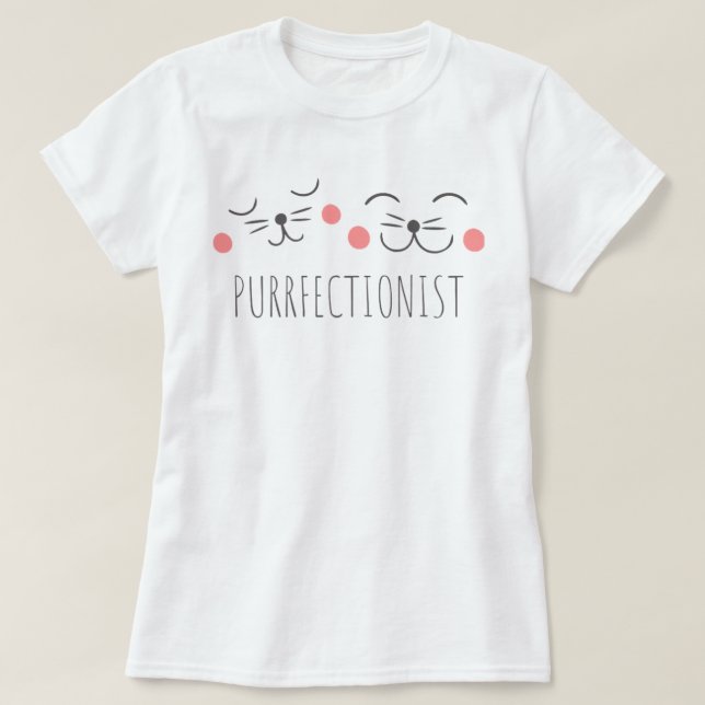 Camisa de gato "Purrfectionist" (Diseño del anverso)