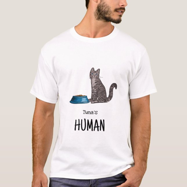 Camisa de Gato Tabby Gris Oscuro (Anverso)