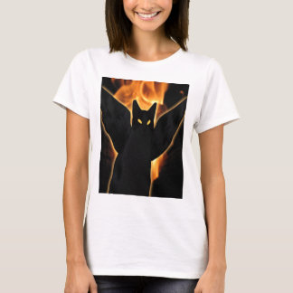 Camisa de gatos demonio de las mujeres