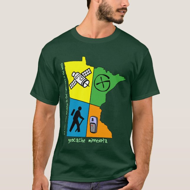 Camisa de Geocache Minnesota 4-Colors (Anverso)