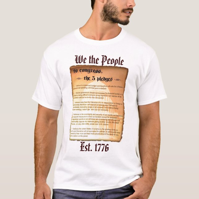 Camisa de Glenn Beck de 5 compromisos (Anverso)