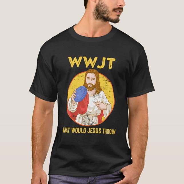 Camisa de Golf de Disco Qué Daría Jesús A Frisbee  (Anverso)