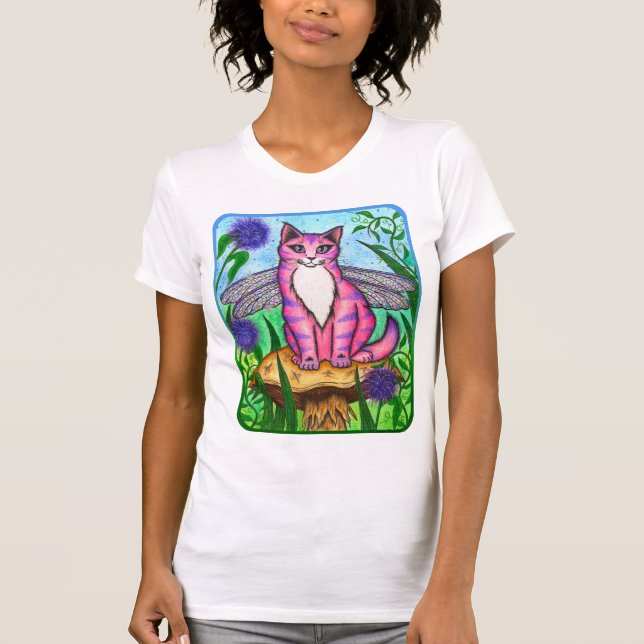 Camisa de hadas del arte de la fantasía del gato (Anverso)