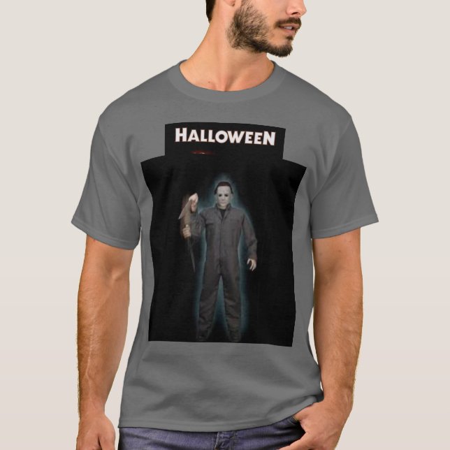 Camisa de halloween de Michael myers para hombres (Anverso)