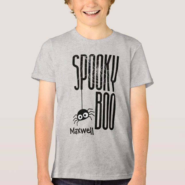Camisa de Halloween para niños de Boo con miedo al (Anverso)
