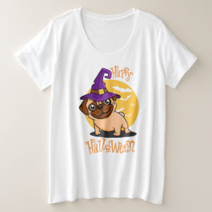 Camisa de Halloween Puggy Plus-Size