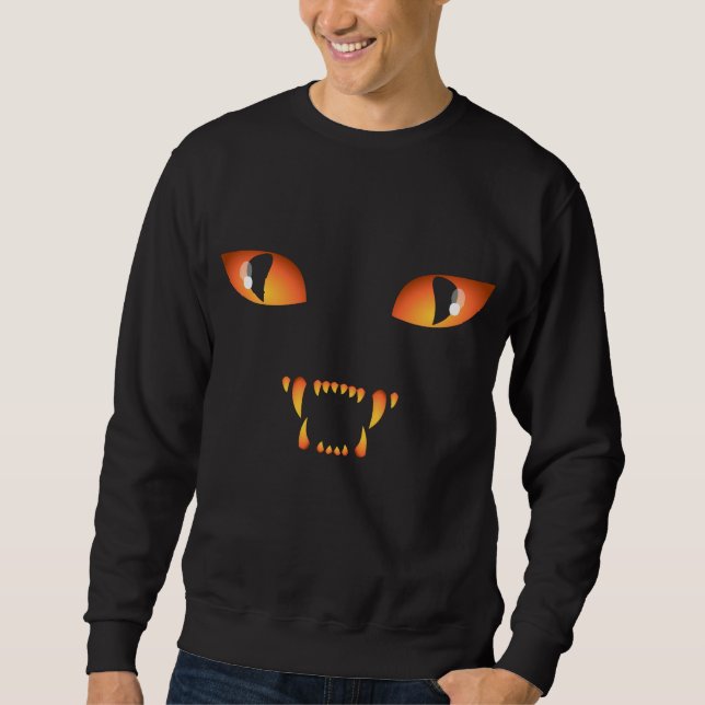 Camisa de Halloween Spookt Black Cat Unisex Sweats (Anverso)