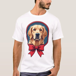 Camisa de Halo de Listón Patriótico de Golden Retr