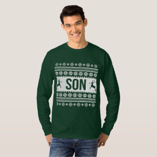 Camisa de hijo Navidades feos hijo suéter