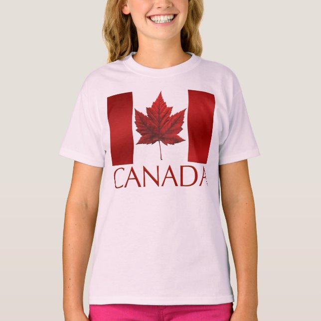 Camisa de hoja de arce de la bandera de Canadá del (Anverso)