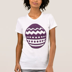 Camisa De Huevo De Pascua Purpurinoso Y Púrpura