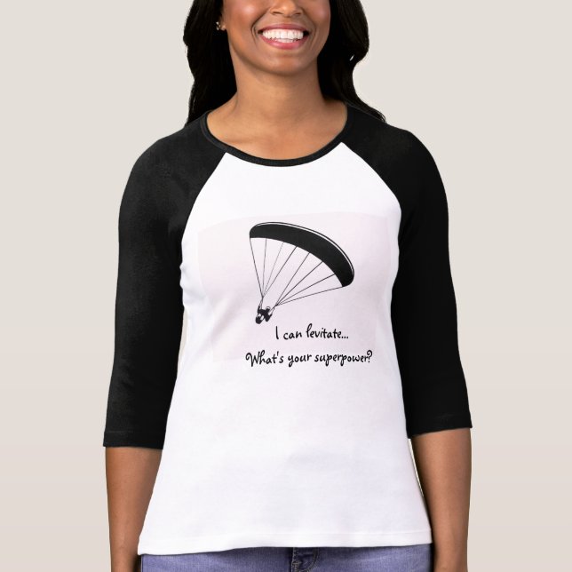 Camisa de humor parapente, ¿Cuál es tu superpotenc (Anverso)