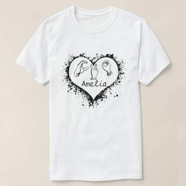 Camisa de idioma de Rótulo personalizada, Rótulo d (Diseño del anverso)